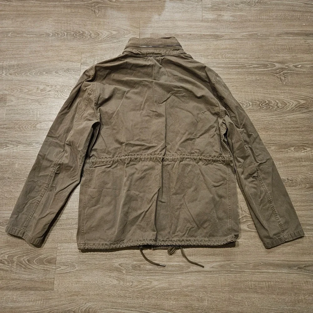 Madewell Mens XL M65 Field Jacket Brown Military Utility Hidden Hood NWOT